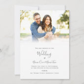 Elegant, uitnodiging voor een fotogradiënt bruilof (Voorkant)