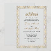 Elegant-uitnodiging voor een moslim huwelijk kaart (Voorkant / Achterkant)