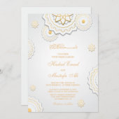 Elegant-uitnodiging voor een moslim huwelijk kaart (Voorkant / Achterkant)