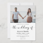 Elegant uitnodiging voor foto's op zwarte en witte