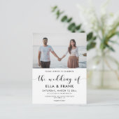 Elegant uitnodiging voor foto's op zwarte en witte (Staand voorkant)