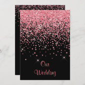 ELEGANT Uitnodigingen voor het bruiloft van diaman (Voorkant / Achterkant)