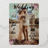 Elegant-uitnodigingskaart Folie Uitnodiging (Voorkant)