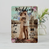 Elegant-uitnodigingskaart Folie Uitnodiging (Staand Voorkant)