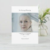 Elegant Uitvaartdienstprogramma Met Foto Programmakaart (Staand voorkant)