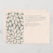 Elegant uitvindingen van hedendaagse bruiloft kaart (Voorkant / Achterkant)