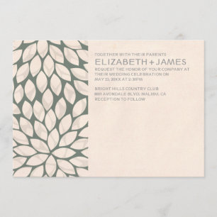 Elegant uitvindingen van hedendaagse bruiloft kaart