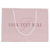 Elegant Uitzendend Monogram | Roze Goud Groot Cadeauzakje (Achterkant)