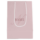 Elegant Uitzendend Monogram | Roze Goud Medium Cadeauzakje (Achterkant)