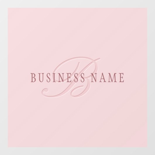 Elegant Uitzendend Monogram | Roze Goud Raamsticker (Vel)