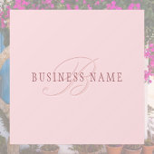 Elegant Uitzendend Monogram | Roze Goud Raamsticker