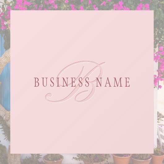 Elegant Uitzendend Monogram | Roze Goud Raamsticker