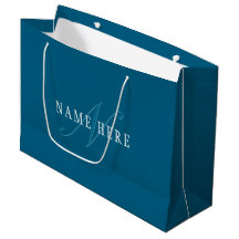 Elegant uitziend monogram | Oceaanblauw