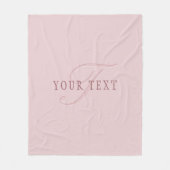 Elegant Uitziend Monogram | Roze Goud Fleece Deken (Voorkant)