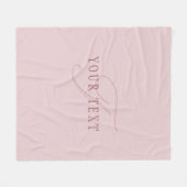Elegant Uitziend Monogram | Roze Goud Fleece Deken (Voorkant (Horizontaal))