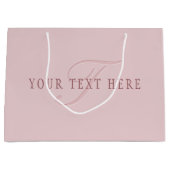 Elegant Uitziend Monogram | Roze Goud Groot Cadeauzakje (Voorkant)