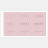 Elegant Uitziend Monogram | Roze Goud Labels (Vel)