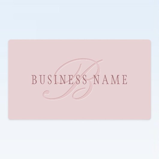 Elegant Uitziend Monogram | Roze Goud Labels