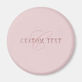 Elegant Uitziend Monogram | Roze Goud Magneet (Voorkant)