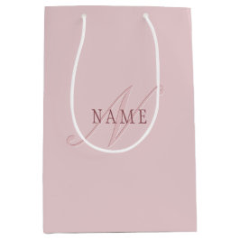 Elegant Uitziend Monogram | Roze Goud Medium Cadeauzakje