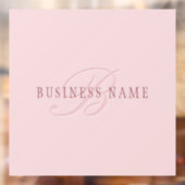 Elegant Uitziend Monogram | Roze Goud Raamsticker (Vel 2)