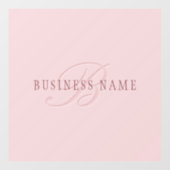 Elegant Uitziend Monogram | Roze Goud Raamsticker (Vel)