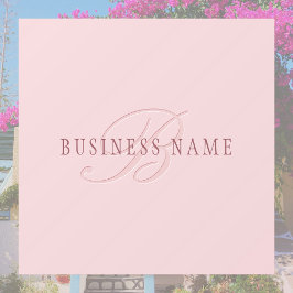 Elegant Uitziend Monogram | Roze Goud Raamsticker