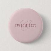 Elegant uitziend monogram | Roze goud Ronde Button 5,7 Cm (Voorkant)