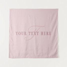 Elegant Uitziend Monogram | Roze Goud Wandkleed
