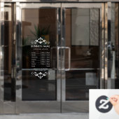 Elegant Uitzijdeuren Openingstijden Signaal Ruitst Raamsticker (Kantoordeur)