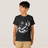 Elegant Ukiyo-e Cat Soccer For Japanese Art Lovers T-shirt (Voorkant volledig)