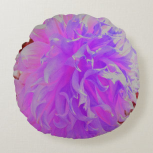 Elegant ultraviolet decoratieve Dahlia-ventilator Rond Kussen