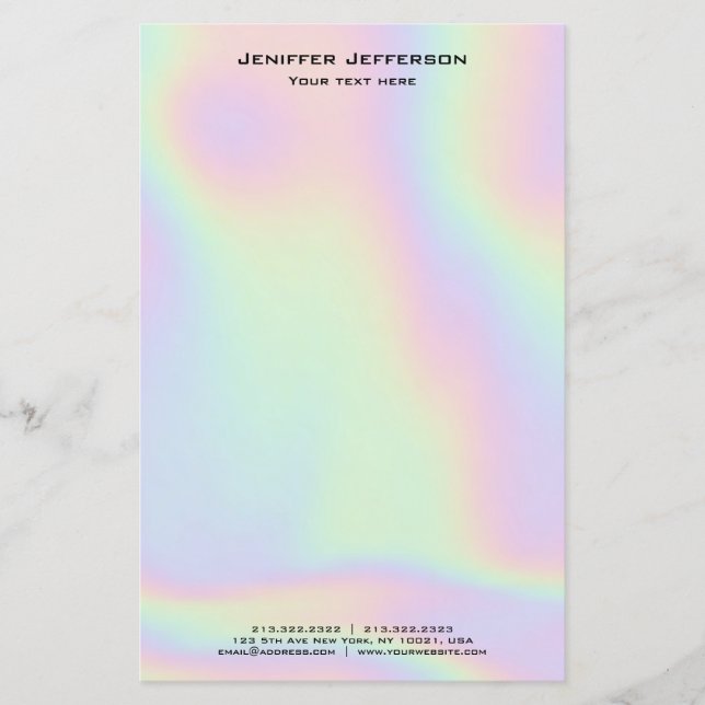 Elegant unicorn Letterhead (Voorkant)