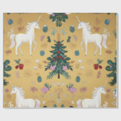 Elegant Unicorn Wrapping Paper  Cadeaupapier (Vlak)