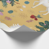 Elegant Unicorn Wrapping Paper  Cadeaupapier (Hoek)