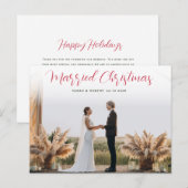 elegant, uniek briefkaart voor huwelijksaankondigi (Voorkant / Achterkant)