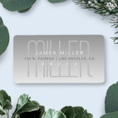 Elegant Uniek Modern Grijs Monogram Retouradres Etiket