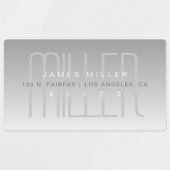 Elegant Uniek Modern Grijs Waterdicht Labels (Design 1)