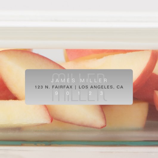 Elegant Uniek Modern Grijs Waterdicht Labels (Aangebracht)