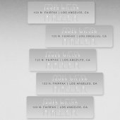 Elegant Uniek Modern Grijs Waterdicht Labels