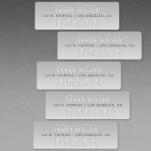 Elegant Uniek Modern Grijs Waterdicht Labels