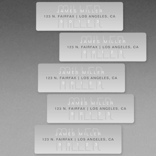 Elegant Uniek Modern Grijs Waterdicht Labels