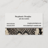 Elegant uniek ontwerp van de Cobra Snake Skin Visitekaartje (Achterkant)