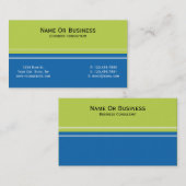 Elegant Unieke Apple Green, Crayon Blue ColorBlock Visitekaartje (Voorkant / Achterkant)