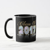 Elegant Unieke Black Gold Diamond Class of 2017 Mok (Links)