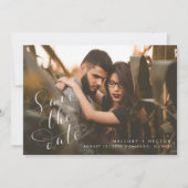 Elegant Unieke Fotobruiloft bewaart de datum Save The Date (Voorkant)