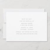 Elegant Unieke Fotobruiloft bewaart de datum Save The Date (Achterkant)