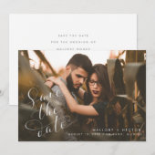 Elegant Unieke Fotobruiloft bewaart de datum Save The Date (Voorkant / Achterkant)