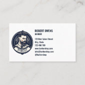 Elegant Unieke Kapper Shop Haar Baard Visitekaartje (Achterkant)