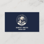 Elegant Unieke Kapper Shop Haar Baard Visitekaartje (Voorkant)